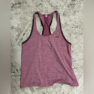 Pink and maroon under armor athletic tank top